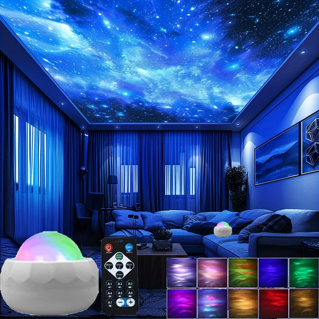 projecteur led veilleuse usb rvb modes rotation lumière atmosphère moderne télécommande chambreôtel chambre