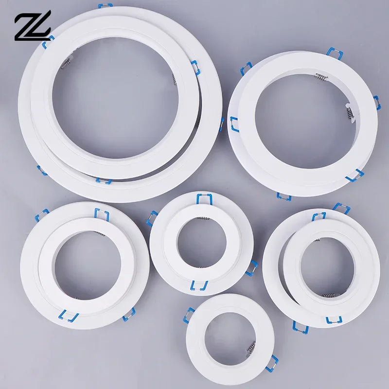 anneaux fixation blancs modernes lampes led rond lisses ab abs bases lampes