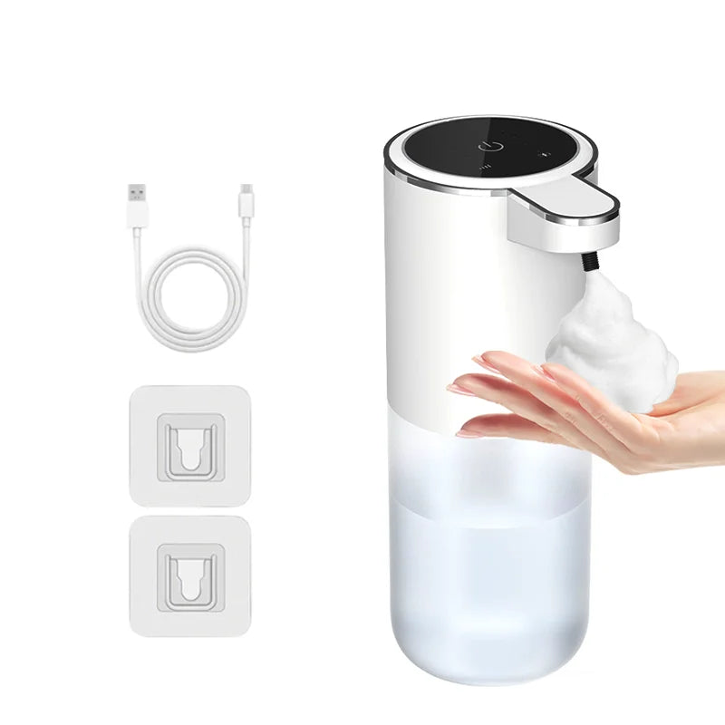 distributeur automatique savon noir blanc rechargeable tactile moderne minimaliste