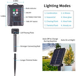guirlande lumineuse solaire 200 leds multicolore 22m moderne métallique brillante imperméable