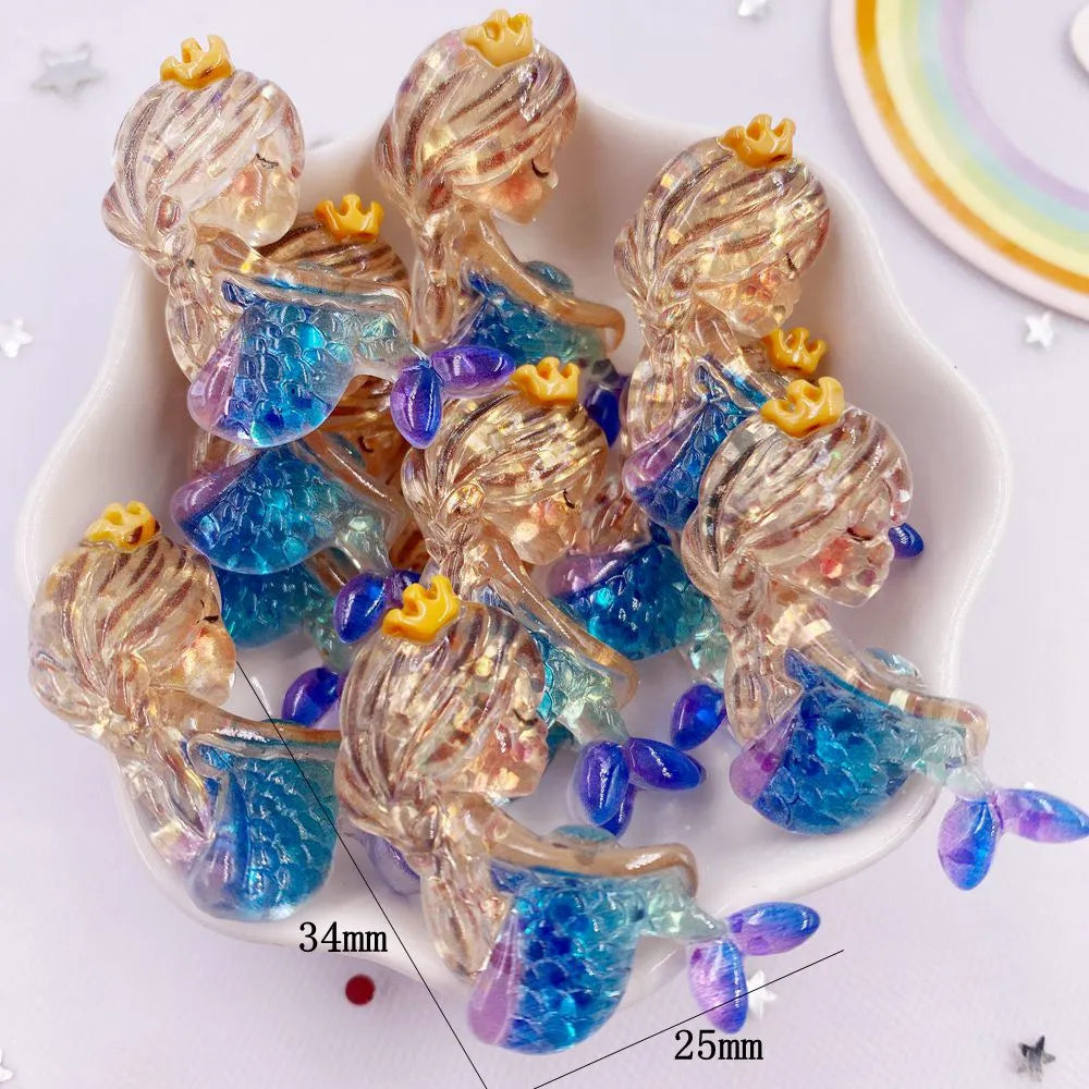 paillettes résine sirène étoiles bleu doré violet brillantes décoratives bricolage scrapbooking artisanat trẻ em