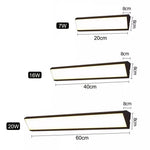 Lampe murale LED moderne imperméable 7W 16W 20W noir blanche ip65extérieur