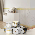 ruban décoratif auto adhésif 5m 10cm noir doré rayures modernes