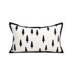 housse coussin décorative carrée motif noir blanc moderne canapé salon maison
