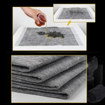 tapis absorbant chien gris texture microfibre quadrillée adhésif rapide séchage sans odeur moderne fonctionnel