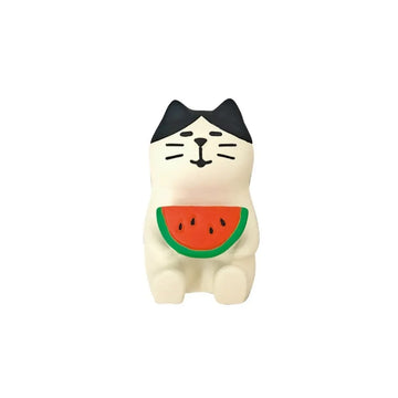 figurine résine chat oiseau fruit pastèque citron décoration miniature cartoon mignon japonais