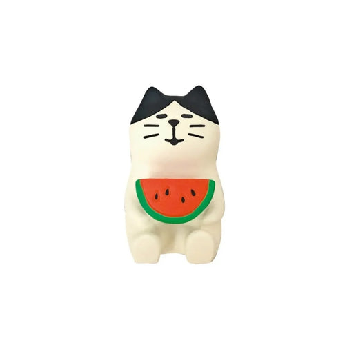 figurine résine chat oiseau fruit pastèque citron décoration miniature cartoon mignon japonais