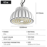 Lampe industrielle moderne LED haute luminosité blanc chaîne fixée robuste économe énergie