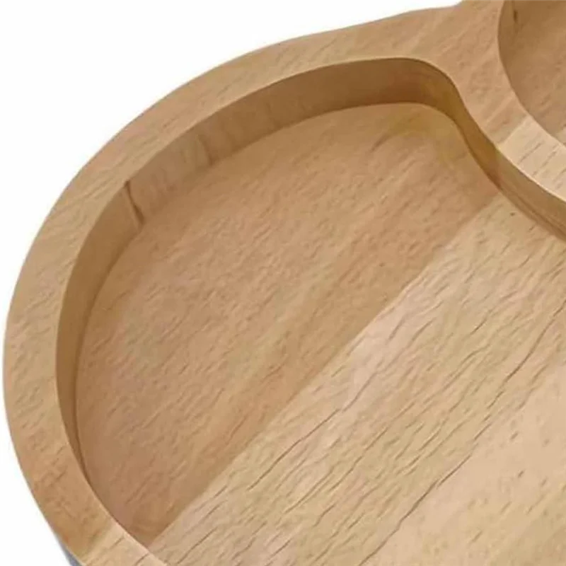 assiette compartiments bois moderne grain visible opaque noël minimaliste