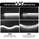 Ruban led cob blanc 2700 6500k 512 leds 24v moderne adhésif 50000h