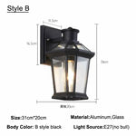 lampe murale transparente classique éclairage extérieur résistant bronze verre aluminium jardin