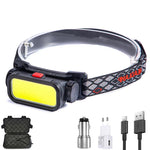 lampe frontale rechargeable led usb ceinture ajustable course exploration camping