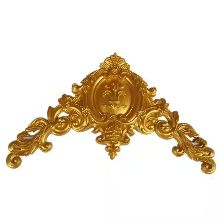 corniche décorative murale baroque blanc or sculpture classique angle