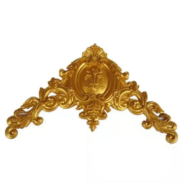 corniche décorative murale baroque blanc or sculpture classique angle
