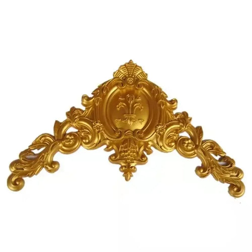 corniche décorative murale baroque blanc or sculpture classique angle
