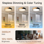 Lampe LED bois moderne télécommande éclairage variable surface opaque minimaliste