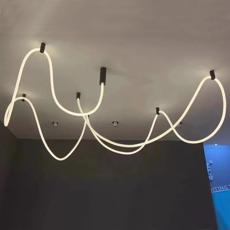 lampe néon spirale moderne rétro blanc clips câble led 4500k 3000k 6500k