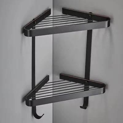 étagère salle bain dorée moderne deux niveaux fixations bouteilles parfum pot crème porte savon