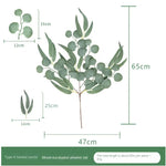 décoration table branche eucalyptus artificielle soie verte claire fête mariage 65cm