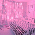 guirlande led lumineuse blanc chaud moderne 600leds télécommande usb fixations invisibles chambre ambiance chaleureuse