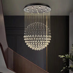 suspension lumineuse moderne cristal transparente 4000k 3000k 6000k