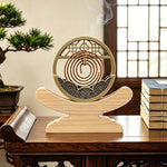 brûleur d'incens aromathérapie spirale décorative métal motifs gravés asiatique traditionnel décoration maison