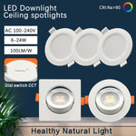 Spot LED encastrable blanc rond carré moderne 75mm 90mm 120° 145°