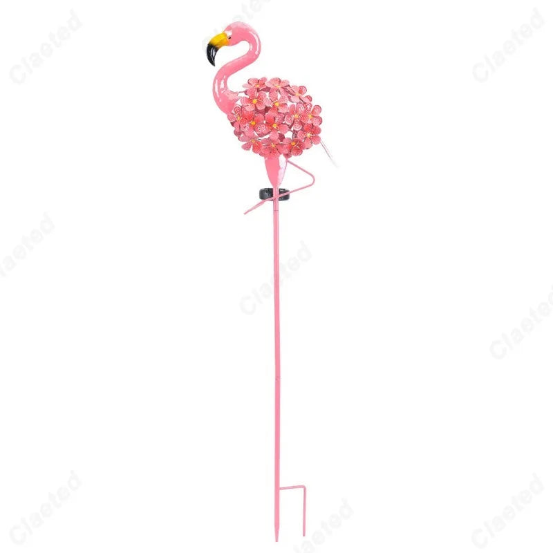 lustre led oiseau rose fleuri moderne extérieur tringle jardin decoration ip65