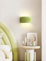 applique murale moderne blanc vert orange rayures horizontales éclairage quotidien chambre coucher salle manger