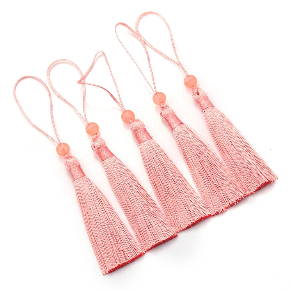 pompons multicolores texturés franges 12cm 5cm longueur traditionnels décoratifs 10pcs