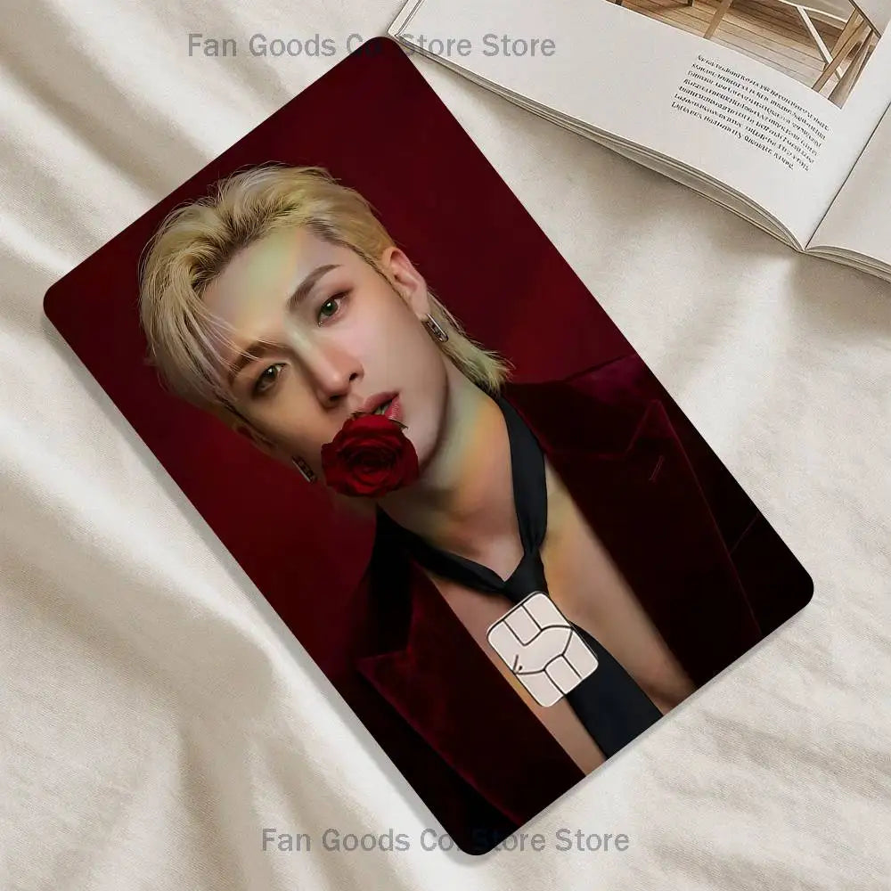 autocollant decoratif carte visite multicolore effet holographique image personnage accessoire moderne populaire pvc 85.6x53.98mm