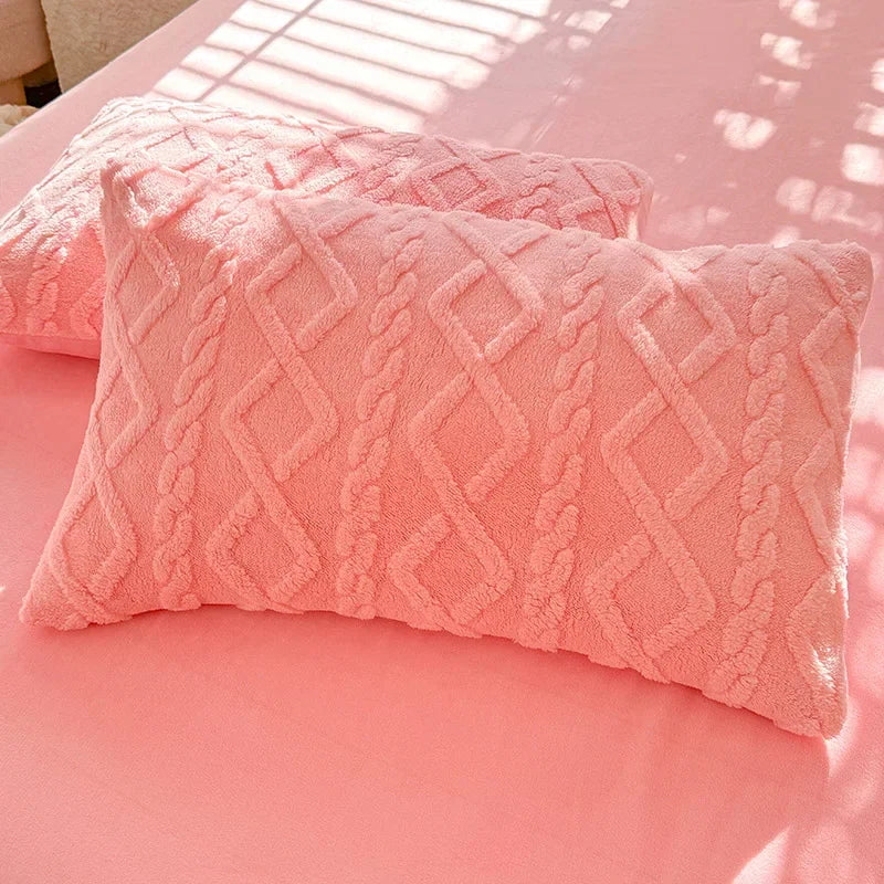 taies d'oreiller géométriques polyester modernes couleurs vives rose orange violet vert bleuclair confortables maison