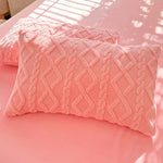 taies d'oreiller géométriques polyester modernes couleurs vives rose orange violet vert bleuclair confortables maison