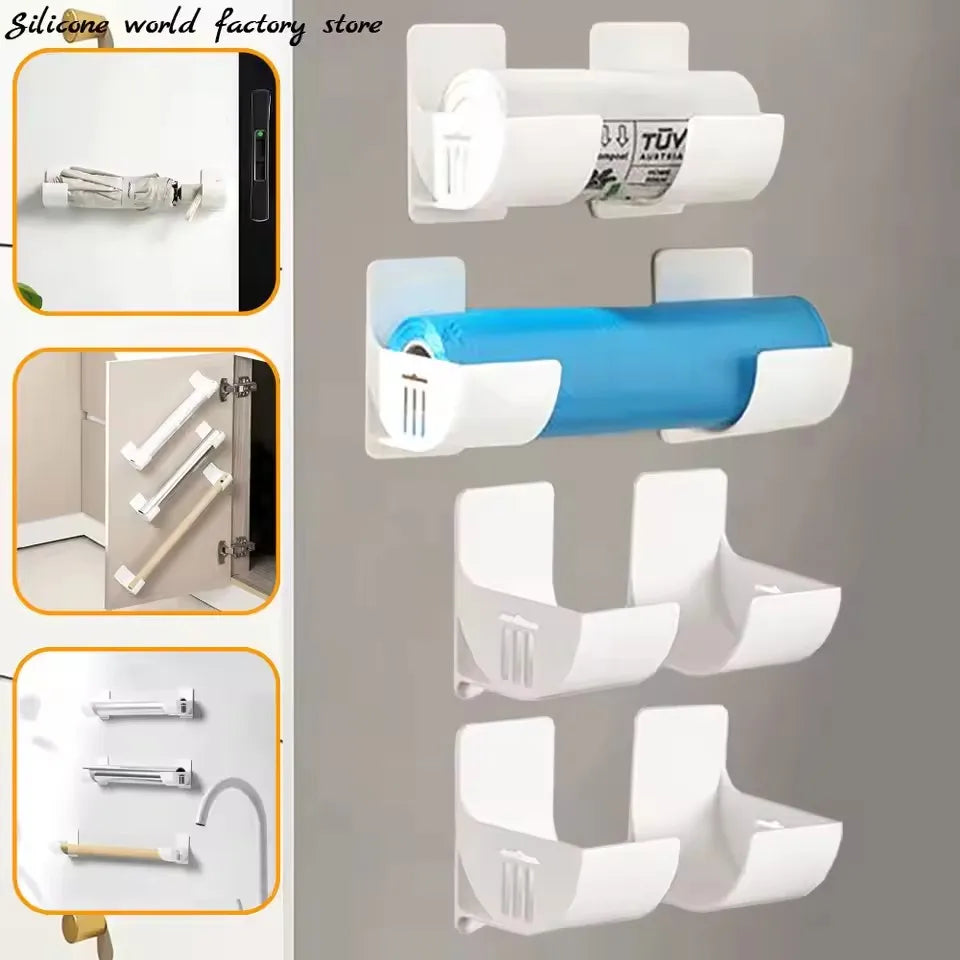porte rouleaux adhésifs blanc noir support barre papier toilette film alimentaire sac poubelle moderne