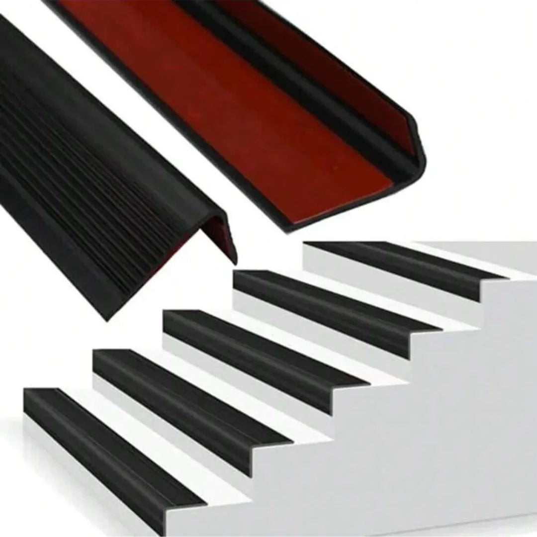 protections marches escalier pvc antidérapantes bandes adhésives texturées noir gris moderne minimaliste 78.74 pouces