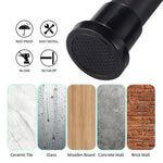tringle douche ajustable acier inoxydable noir blanc moderne sans perçage balcon salle bain