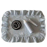 serviettes table classiques rayées bleu clair blanc decoration table cuisine salle manger festives