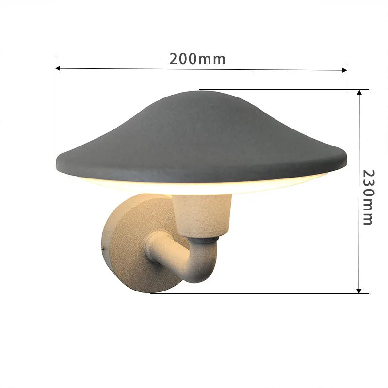 lampe murale moderne gris mat imperméable éclairage extérieur led aluminiumôtel commercial