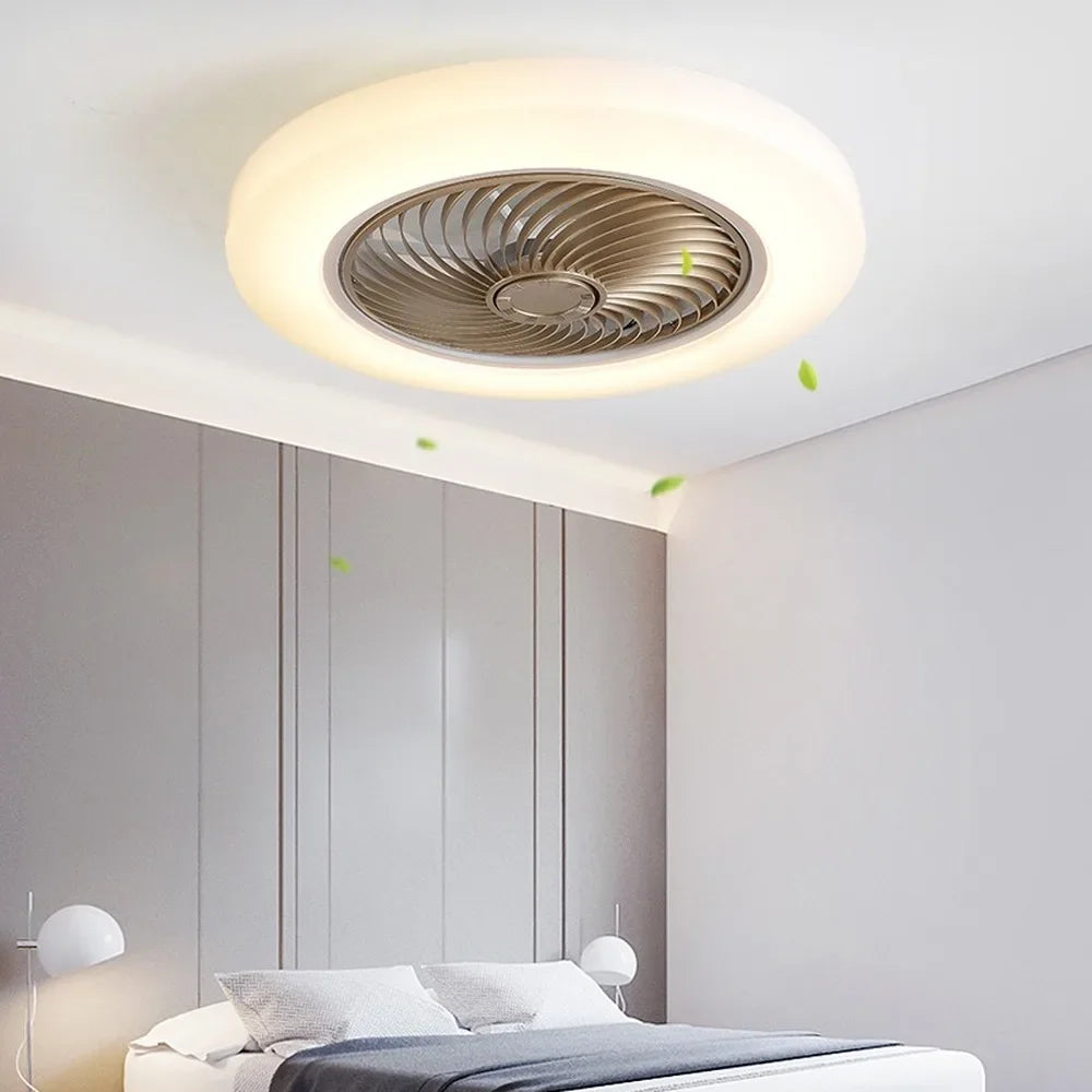 ventilateur lampe led moderne télécommande application mobile 220v certifié ul cqc vde gs