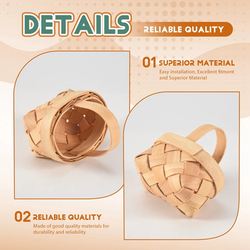 paniers tressés rustiques miniatures bois naturel empilables bambou décor maison pièces