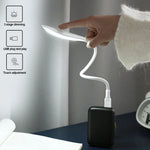 lampe flexible blanc moderne adhésif interrupteur tactile port usb base charge