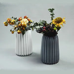 vases silicone rayés blanc gris jaune rose pâle moderne minimaliste