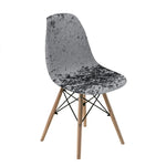 housse chaise velours brillante moderne bleu blanc protection polyester elasthanne