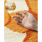 tapis bain imperméable peluche coquillage ours polaire poissons clowns gris blanc
