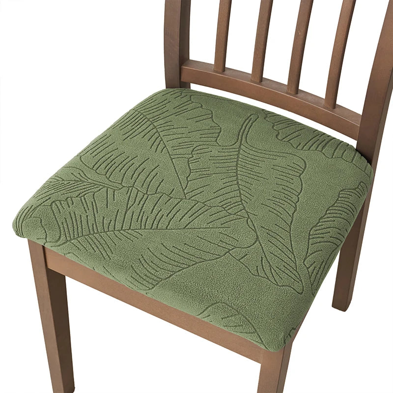 housse chaise moderne imprimé feuille bananier beige clair spandex polyester anti salissure pièces