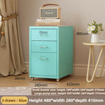 meuble tiroirs moderne rouge blanc bleu rose roulettes tiroirs chambre salon