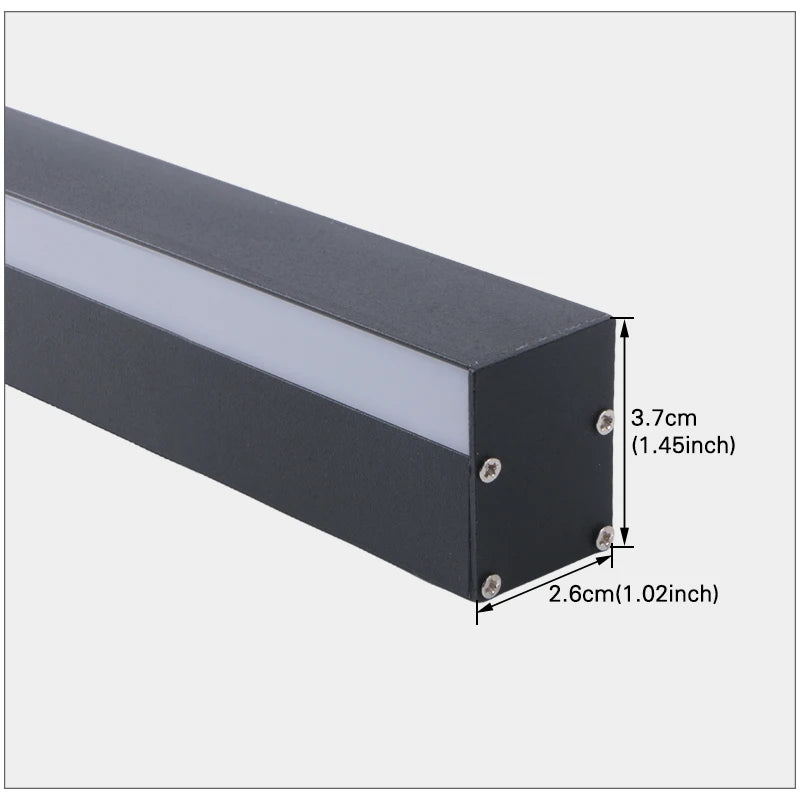 applique murale led moderne noire ip65 résistante eclairage extérieur contemporain 85265v 55cm 100cm