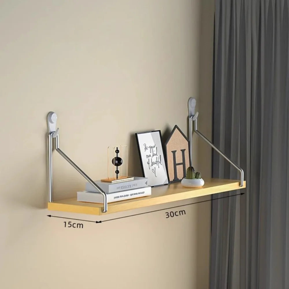 étagères murales bois naturel modernes clips magnétiques plateau bois réutilisables minimaliste affichage mural