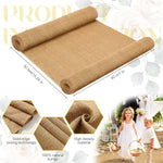 tapis cérémonie mariage rustique toile jute naturelle beige longueur 300cm 600cm