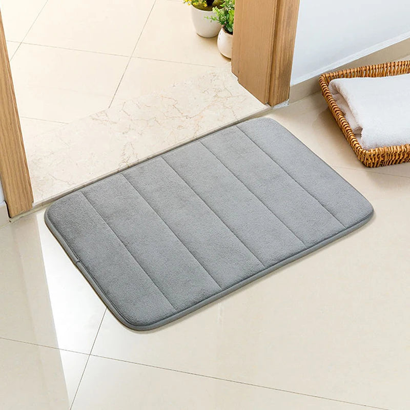 tapis bain doux bleu marine gris clair marron foncé moderne 60cm 40cm
